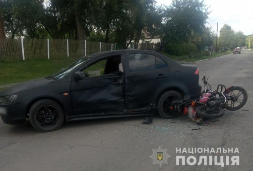 В Опішні легковик зіткнувся з мотоциклом