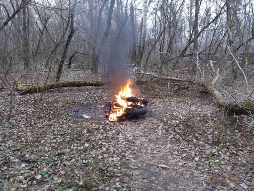 На Леваді згорів мотоцикл