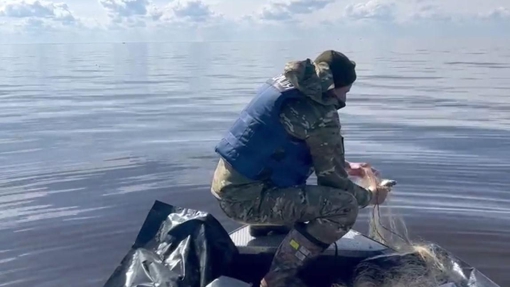 На Полтавщині на території заказника знайшли 800 метрів браконьєрських сіток з рибою